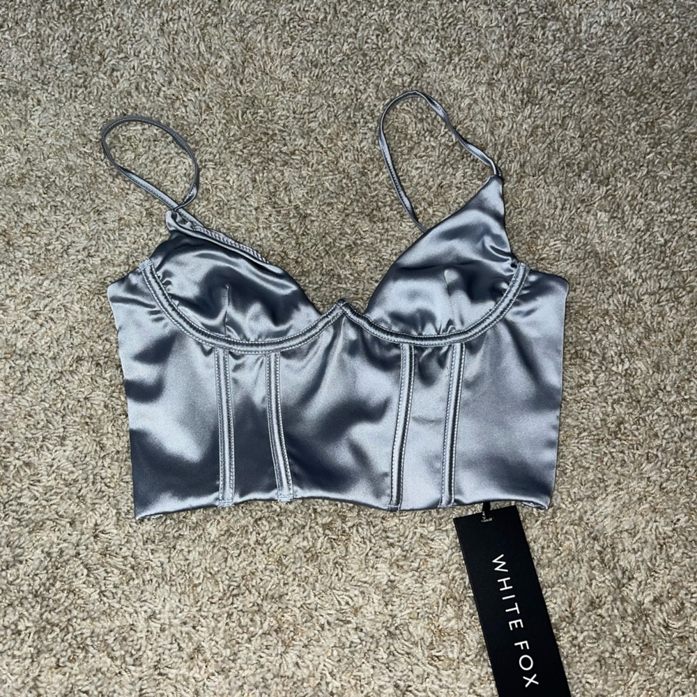 Brand New White Fox Corset Top